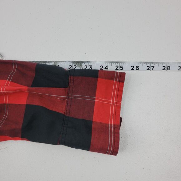 Wrangler Cowboy cut pearl snap plaid red button down shirt 15.5-35 M mens 3192‎ - Picture 7 of 9